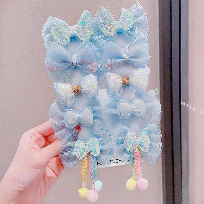 1 Set Hair Clip Portable Comfortable Soft Stretchy Baby Bowknot Hairpin for Children