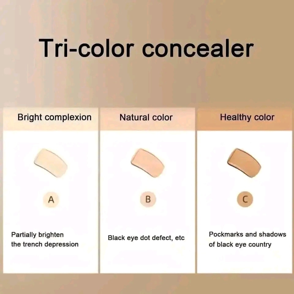 Sweet Mint Tri-Color Concealer Palette - Long Lasting High Coverage Concealer