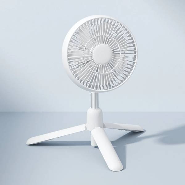 JISULIFE FA37 Rechargeable USB Ceiling Fan With Tripod - White