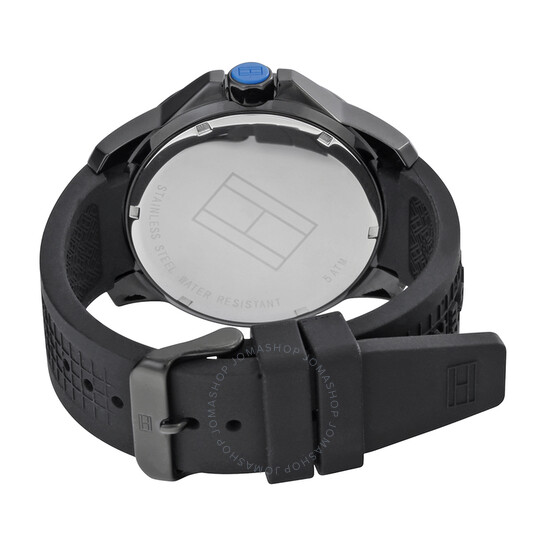 Cole Black Dial Black Rubber Mens Sports Watch