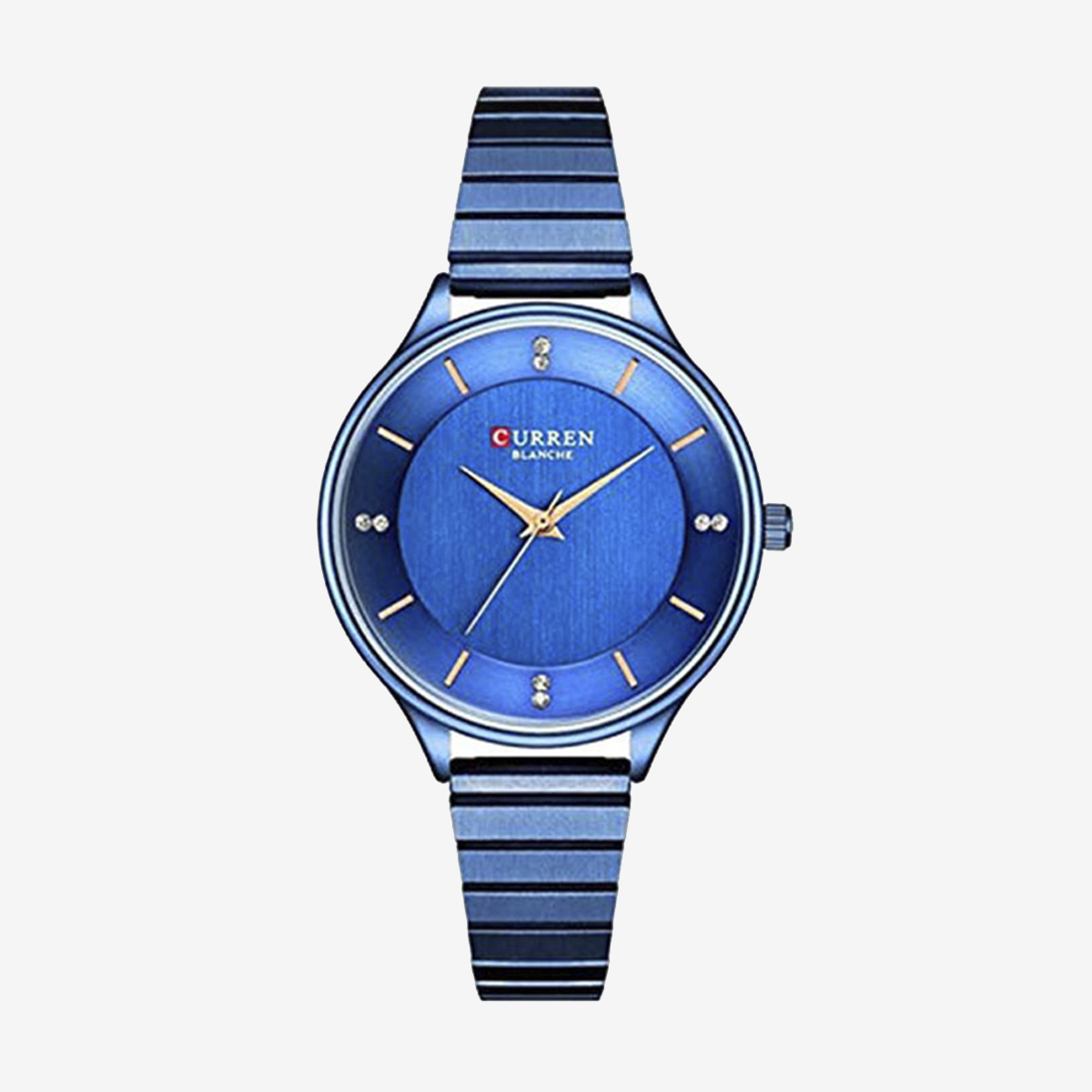Curren 9041 New Quartz Stainless Steel Wrist Watch - Blue
