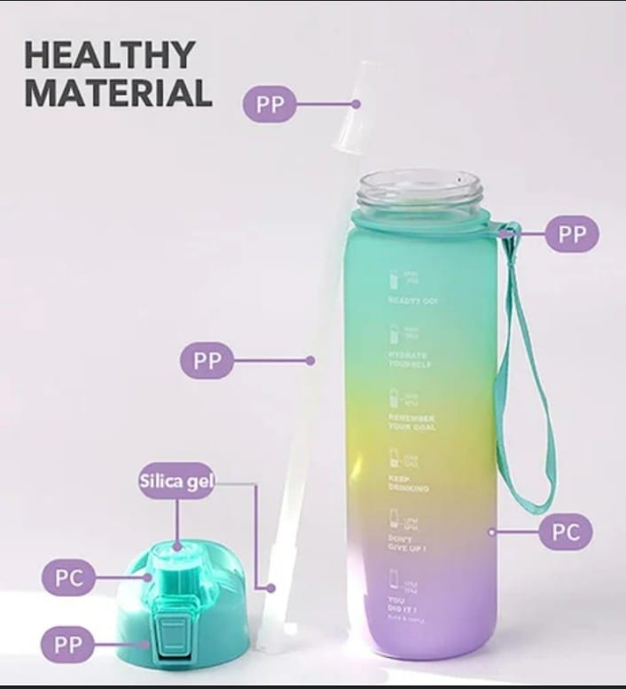 1000ml Sports Water Bottle With Time Indicator