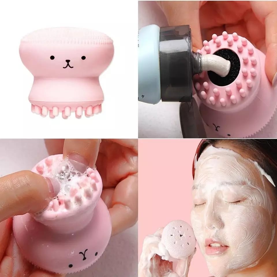 New Silicone Small Octopus Face Cleaner Facial Cleaning Brush Deep Cleaning Washing Brush Massager Beauty Instrument Clean Pores