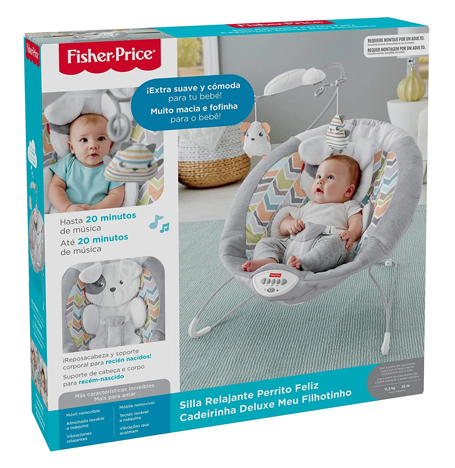 Fisher price deluxe baby bouncer with Music