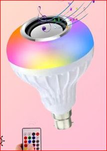 ২ পিস Bluetooth স্পিকার বাল্ব – ব্লুটুথ স্পীকার LED মিউজিক বাল্ব দিয়ে রিমোট কন্ট্রোল রঙ পরিবর্তন