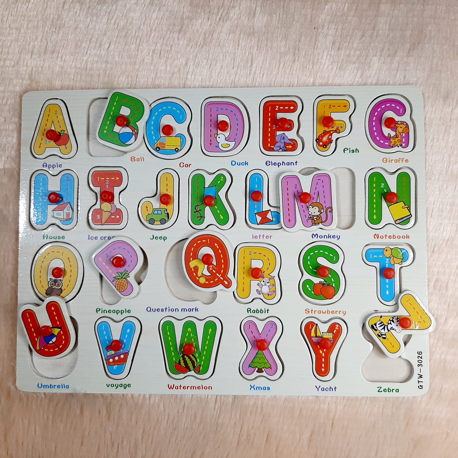 English Alphabet wooden puzzle
