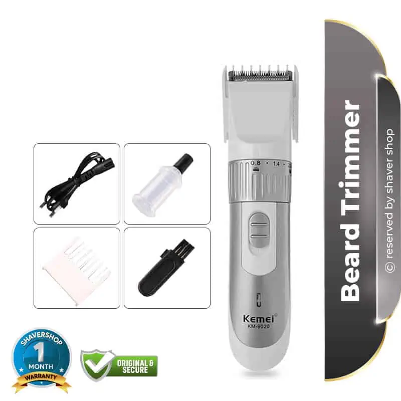 Kemei KM-9020 Beard Trimmer For Men  Silver