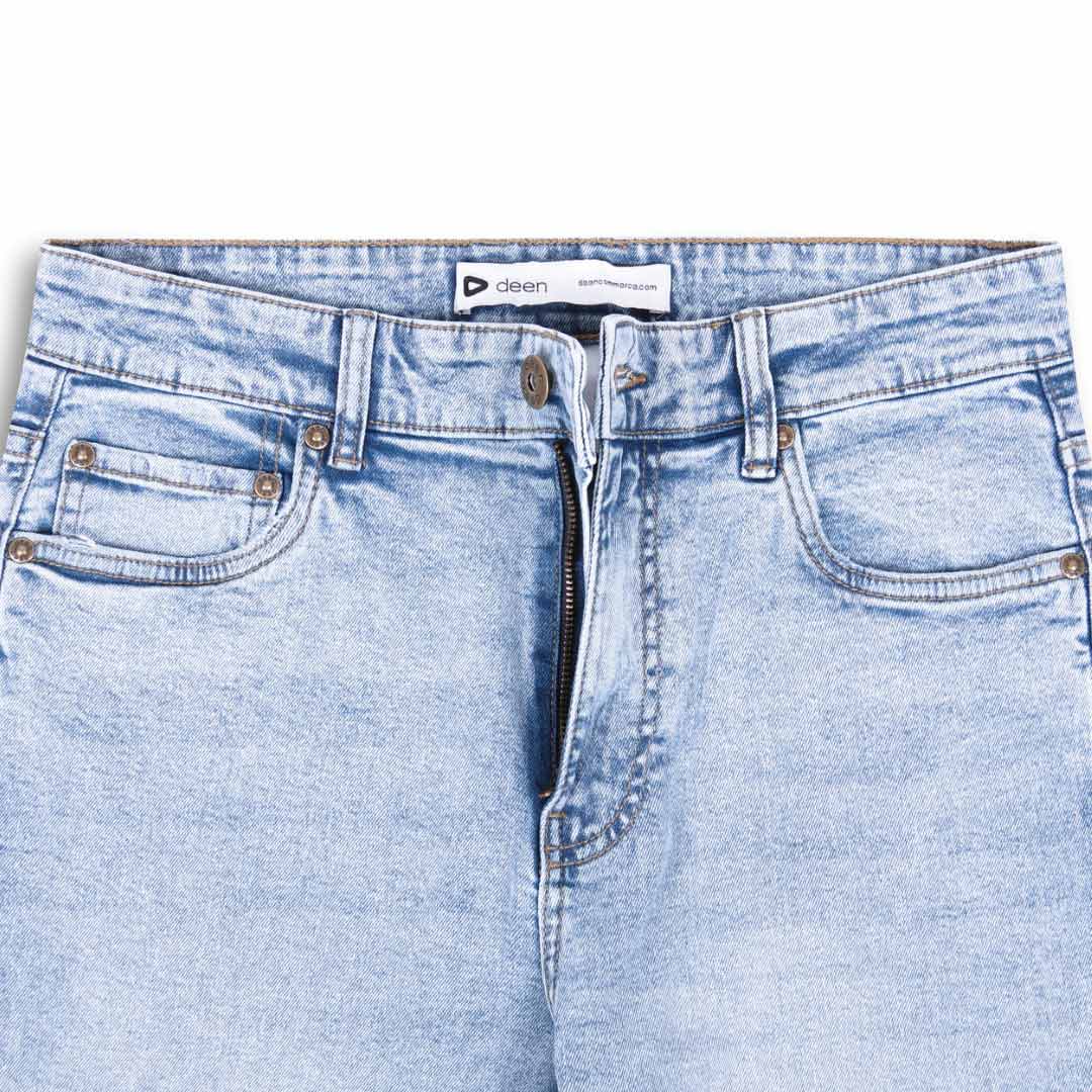 Light Blue Acid Washed Jeans Pant
