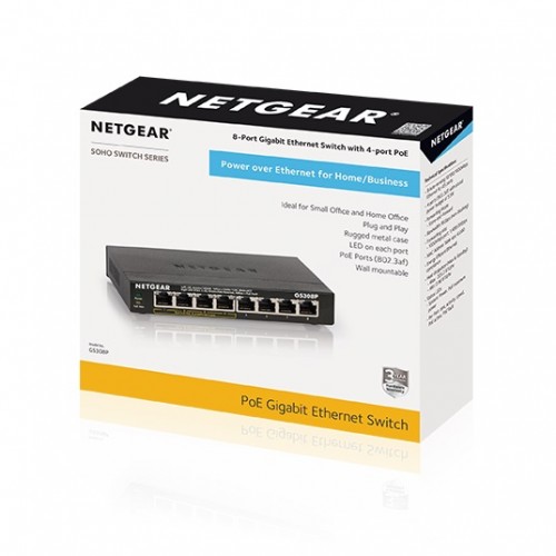 8-Port Gigabit (4-Port PoE) Unmanaged Desktop  Switch