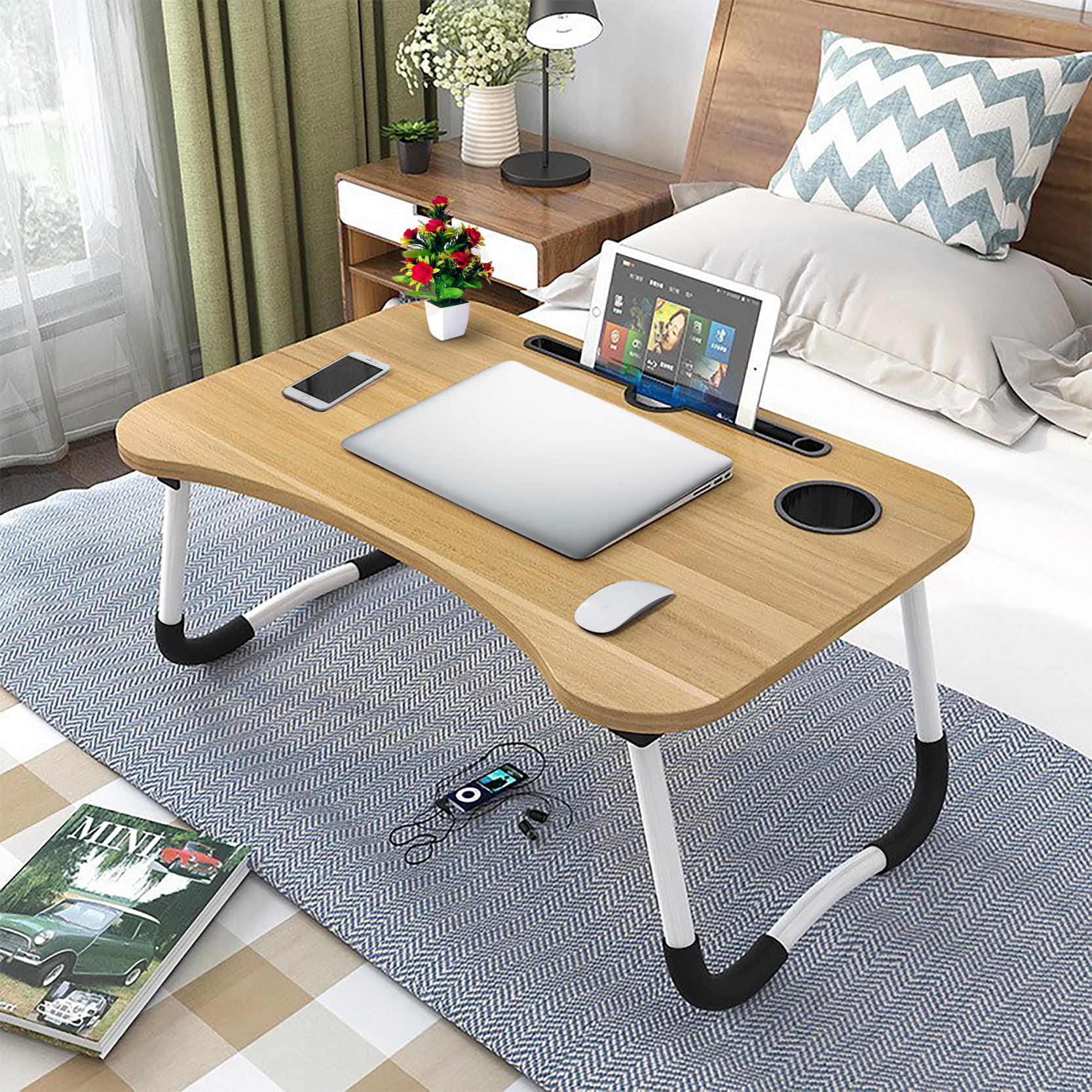 Foldable Laptop Table - Wooden