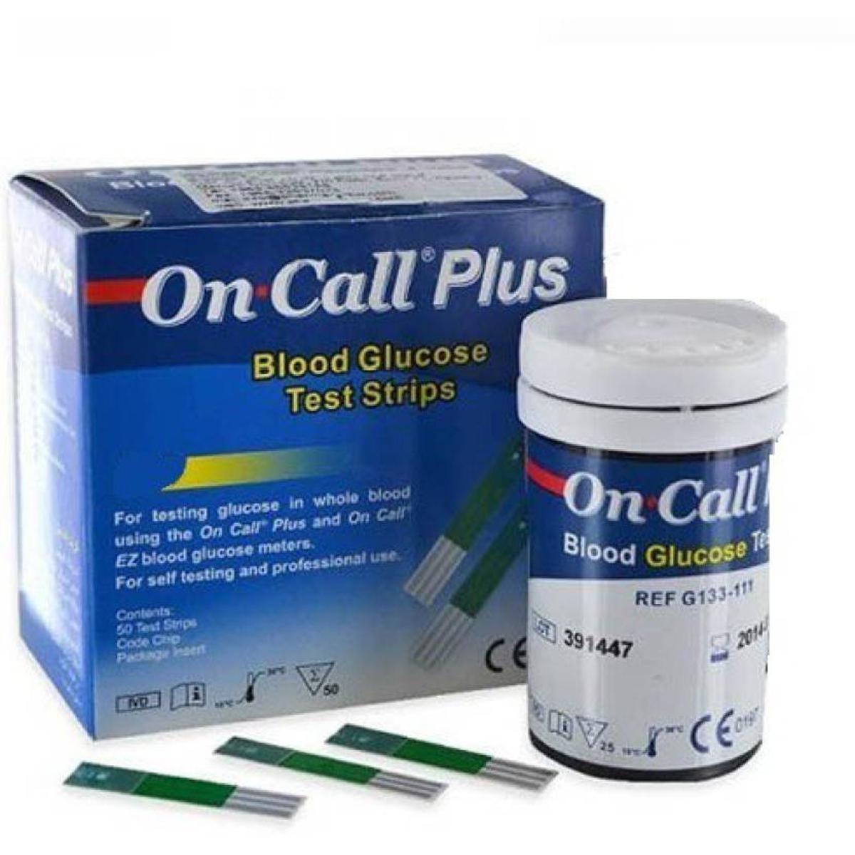 On Call® Plus Blood Glucose Monitor Test Strips 25 Pcs