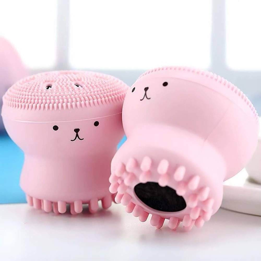 New Silicone Small Octopus Face Cleaner Facial Cleaning Brush Deep Cleaning Washing Brush Massager Beauty Instrument Clean Pores