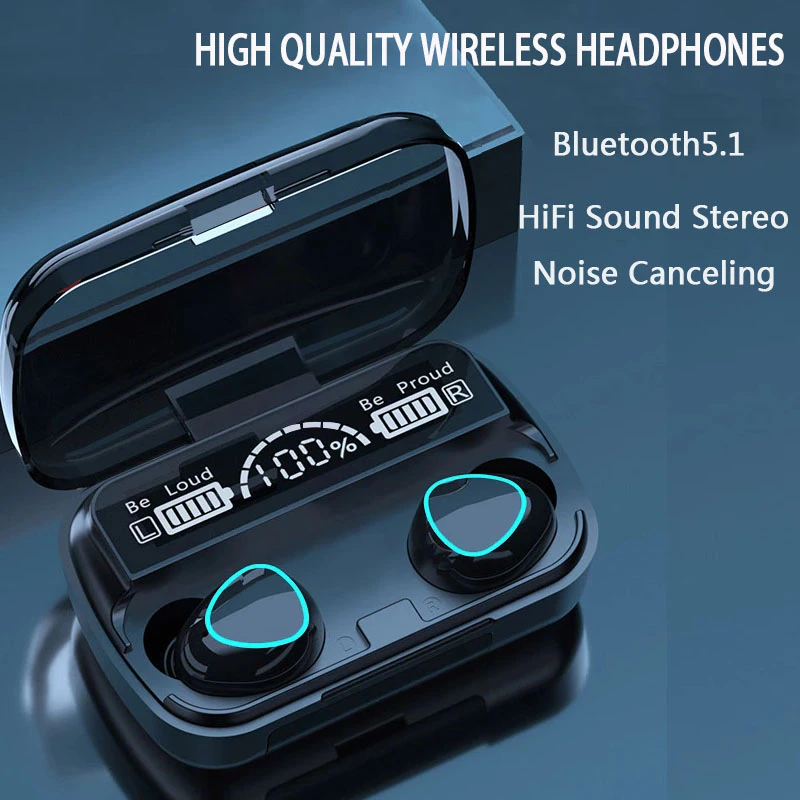 M10 TWS wireless Bluetooth headset touch control with digital display