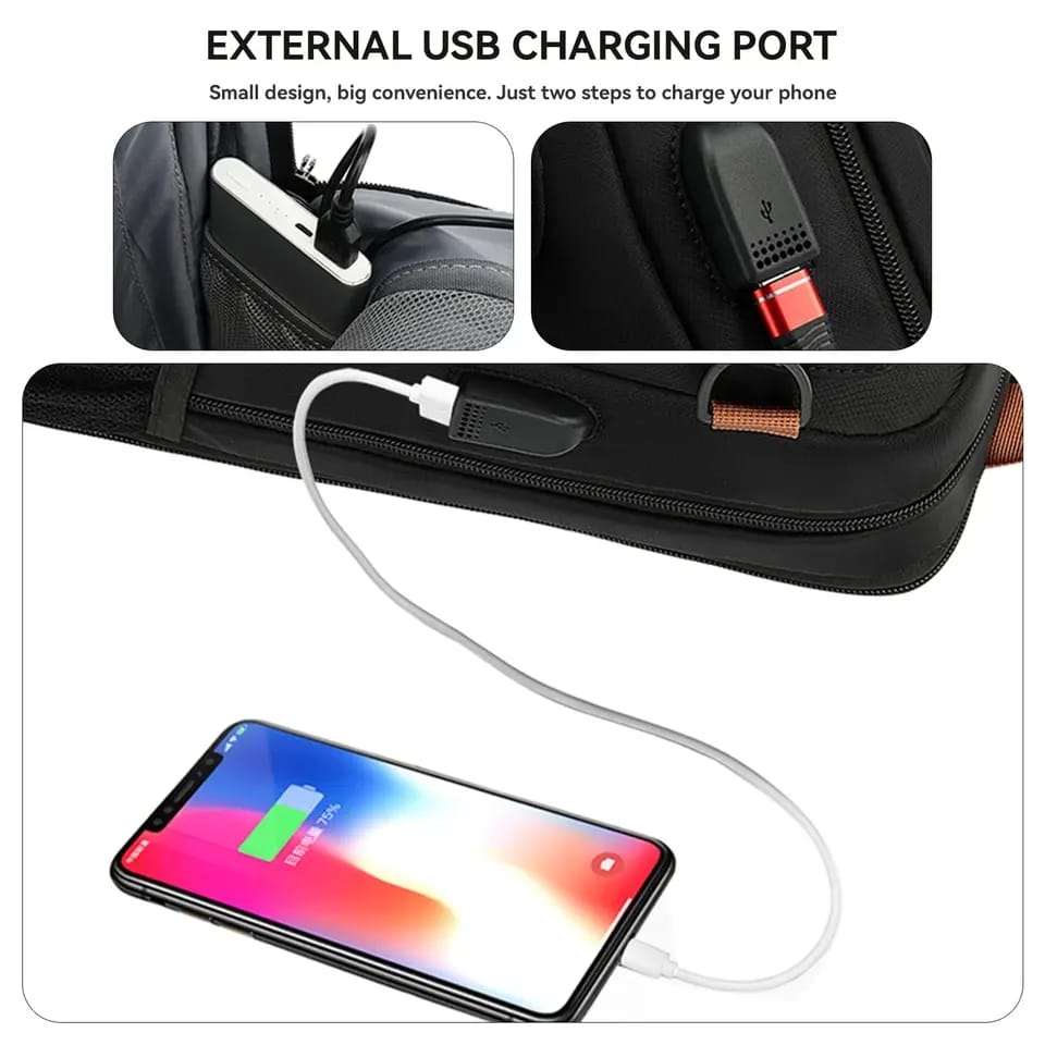 Travel Laptop Backpack 15.6-inch Laptop Business Water Resistant Laptop Backpack with USB Charging Port College Bag for Men & Women