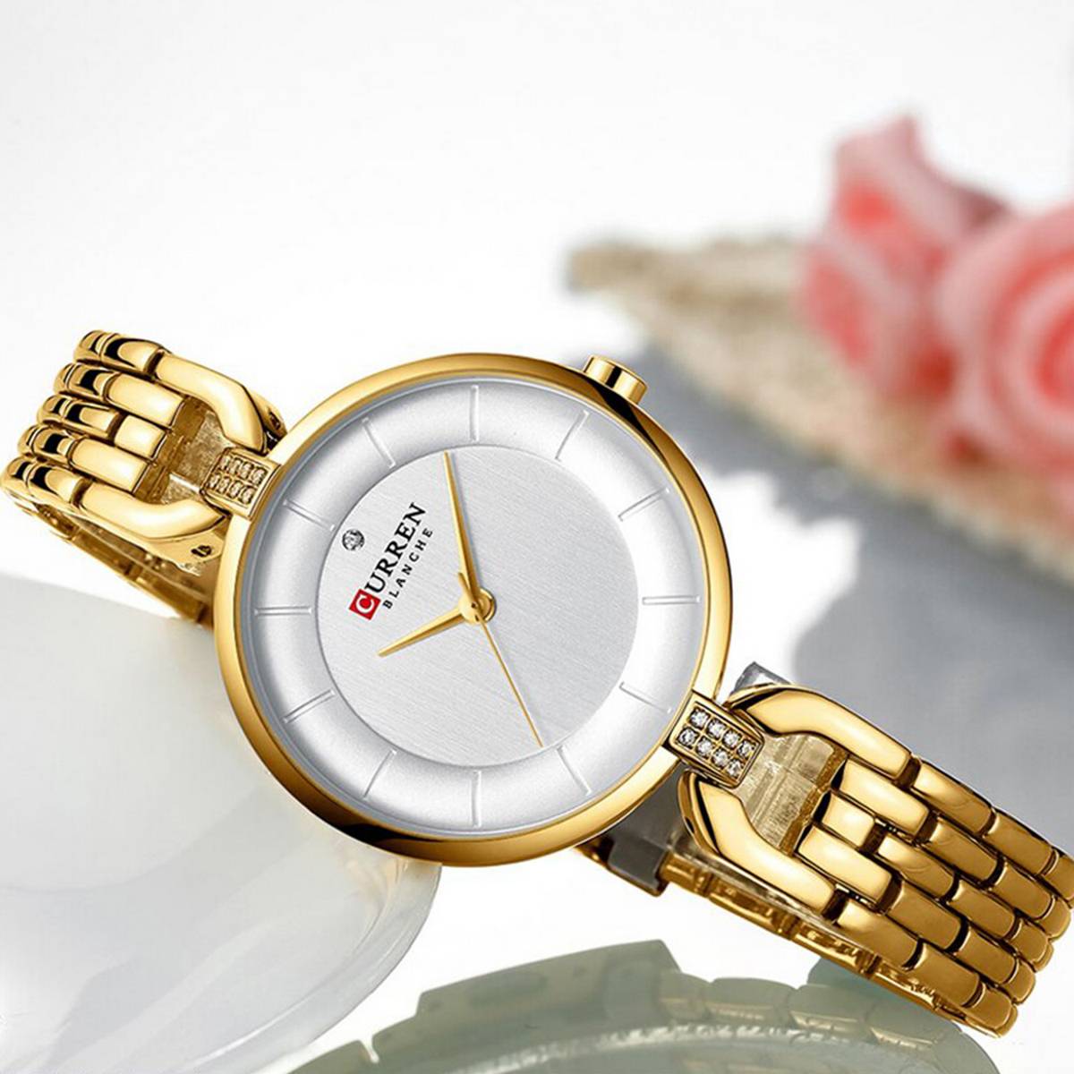 CURREN 9052 Stainless Steel Watch for Women