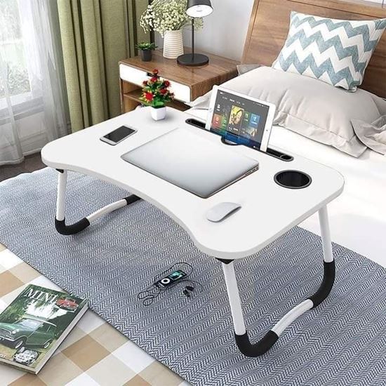 Foldable Laptop Table - White
